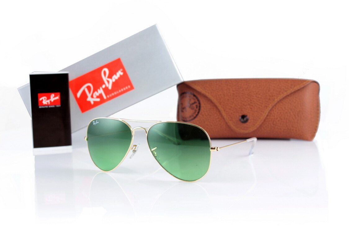 Окуляри Ray Ban Оригінали Модель 3025green-gold