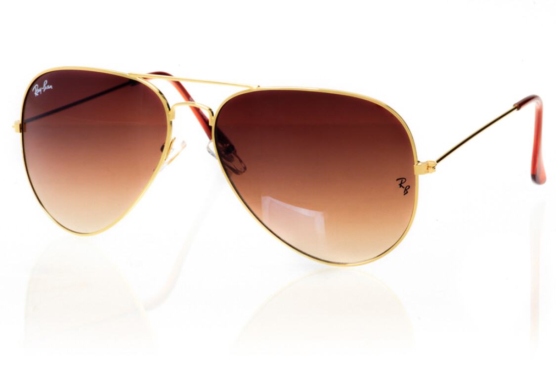 Ray Ban Авиаторы (капли) Модель 3026brown-gold