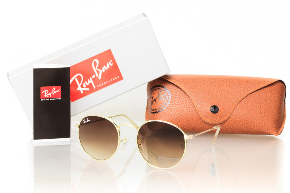 Ray Ban Круглые Модель 3447d-brown