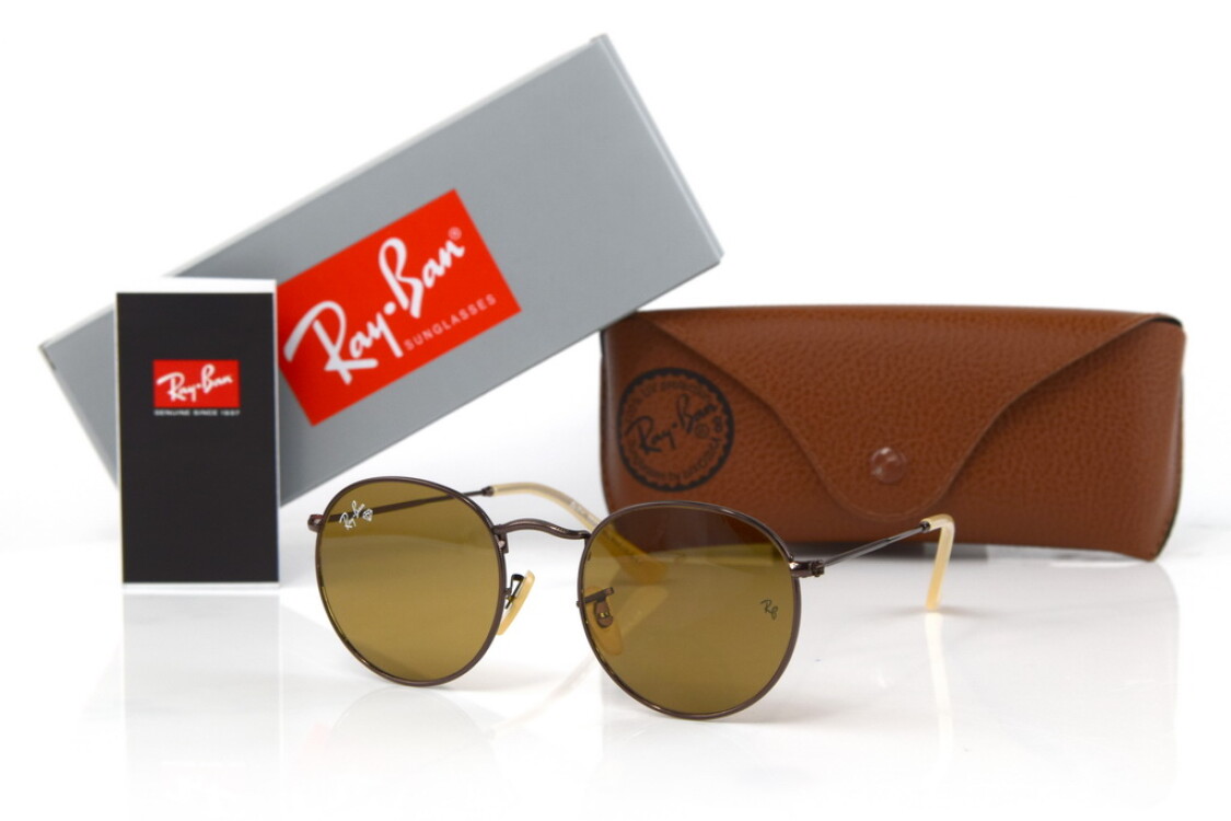 Ray Ban Круглые Модель 3447-brown-br