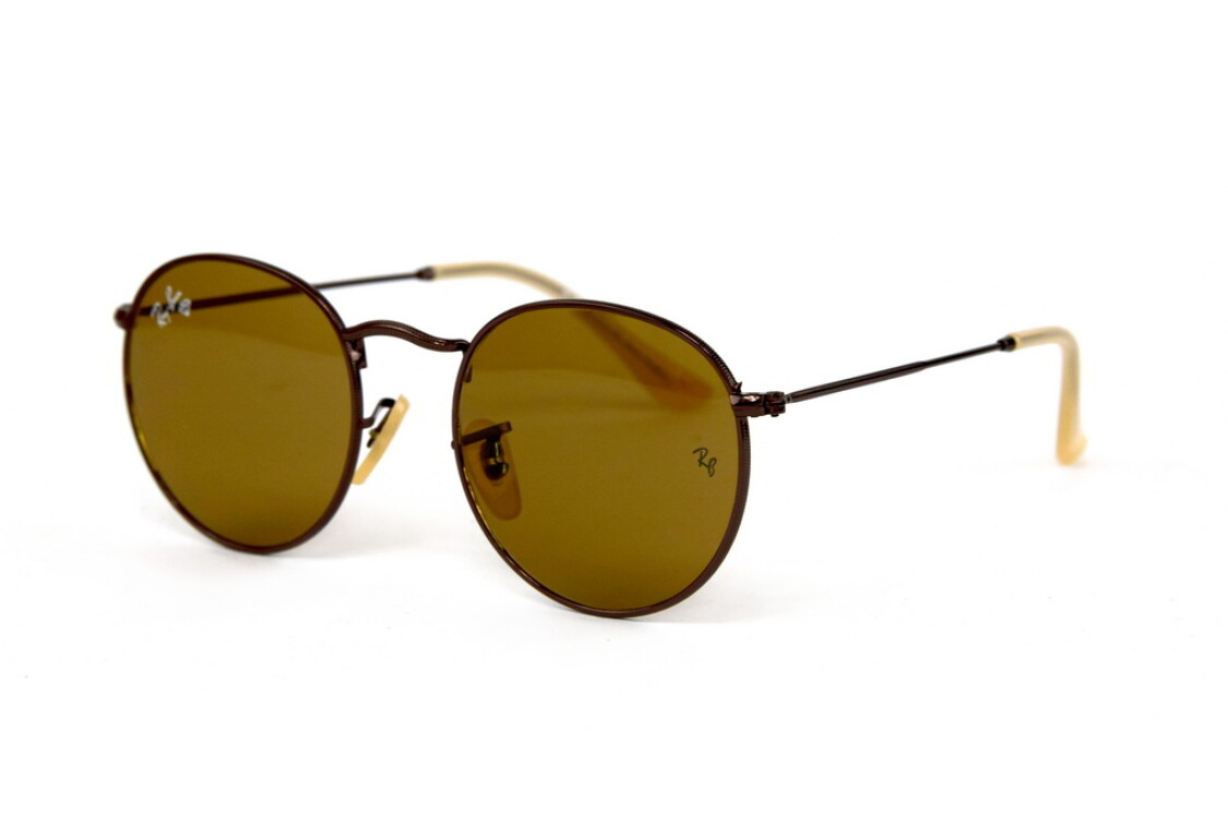 Ray Ban Круглые Модель 3447-brown-br