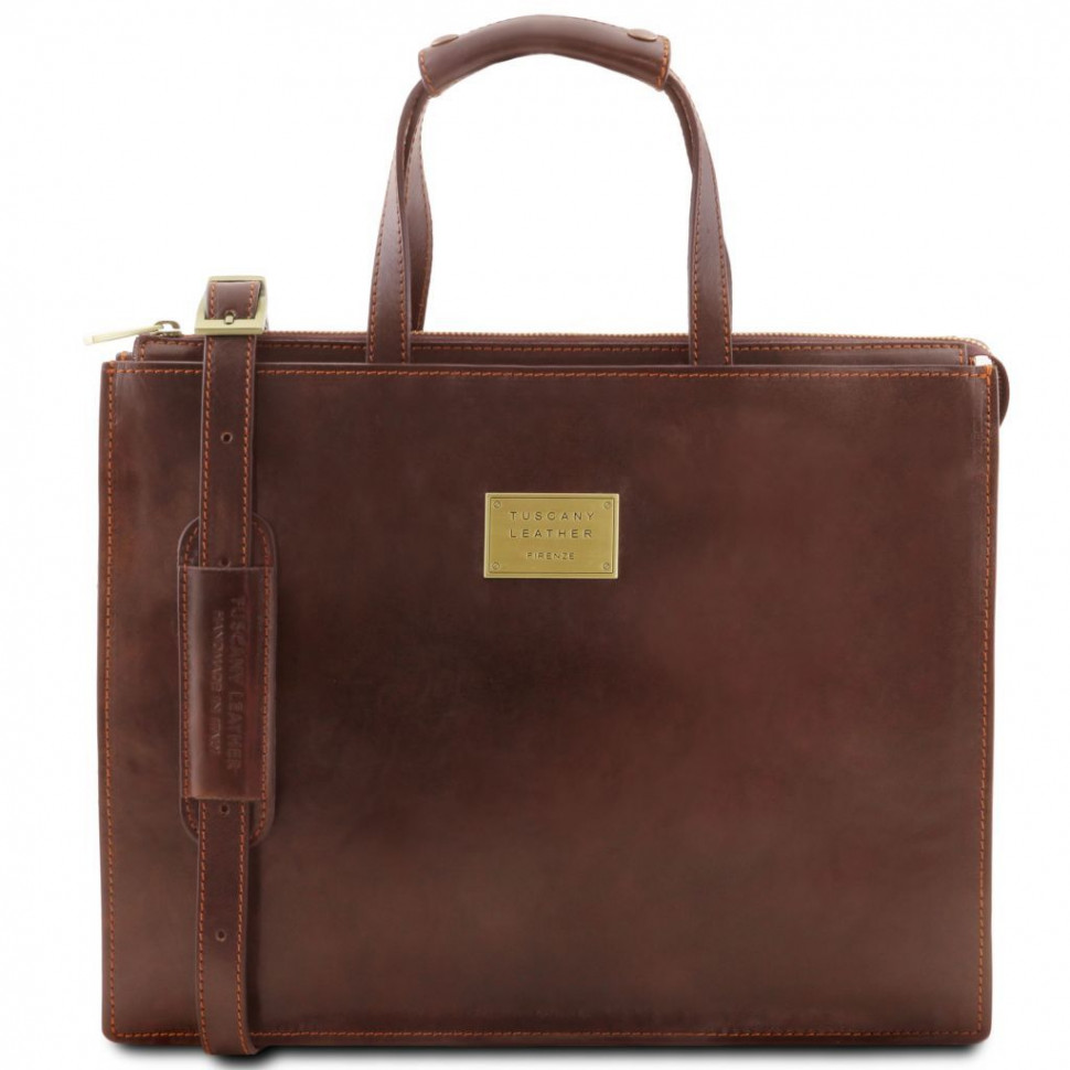 PALERMO - Жіночий портфель на 3 відділення зі шкіри Tuscany Leather TL141343
