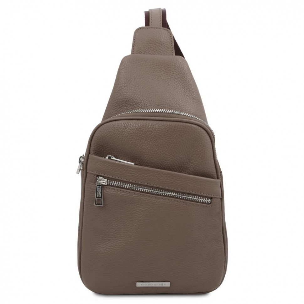 Рюкзак на одне плече з м'якої шкіри Tuscany Leather TL142022, рюкзак слінг
