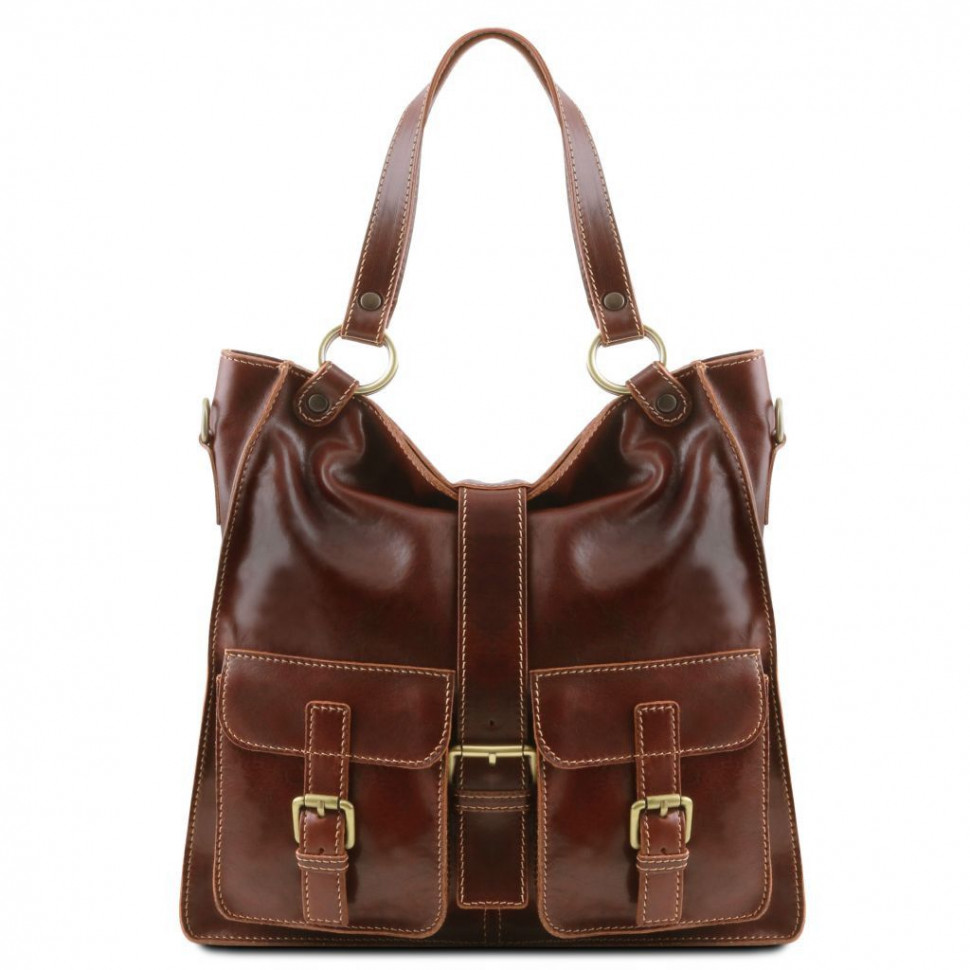 Жіноча шкіряна сумка Tuscany Leather MELISSA Коричнева