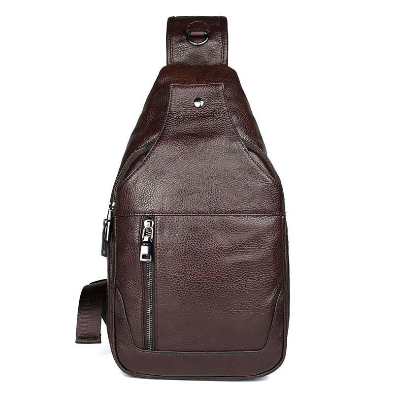 Рюкзак на одне плече великого розміру для чоловіків JD4004LC з натуральної шкіри