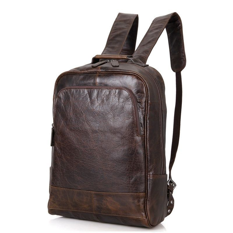 Чоловік шкіряний рюкзак для щоденного використання John McDee 7347C
