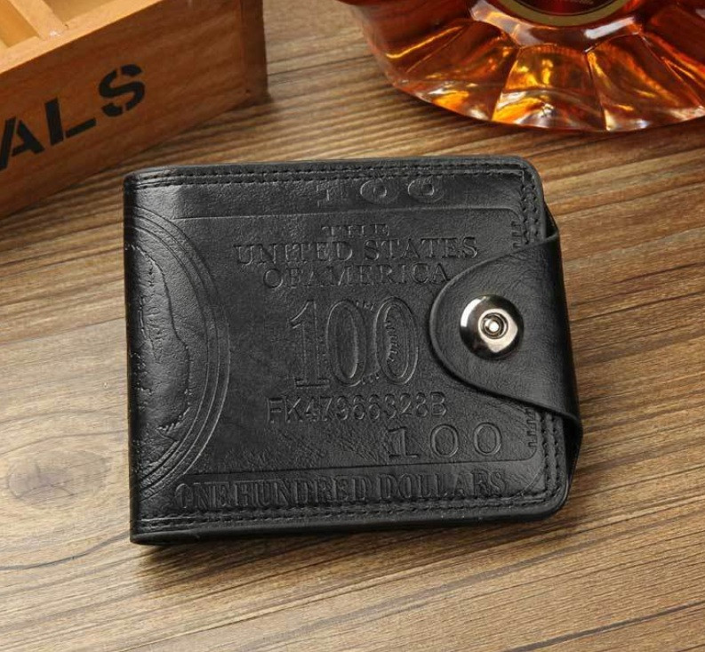 Чоловічий гаманець Долар з екошкіри (Темно-коричневий)