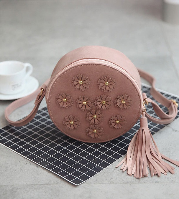 Жіноча маленька сумочка-клатч з екошкіри (Рожева)