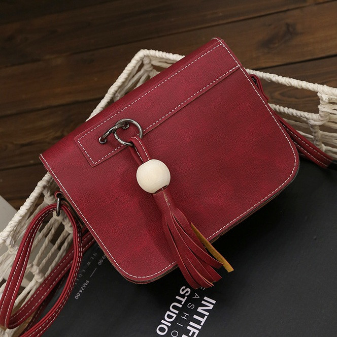 Жіноча маленька сумочка-клатч з екошкіри (Червона)