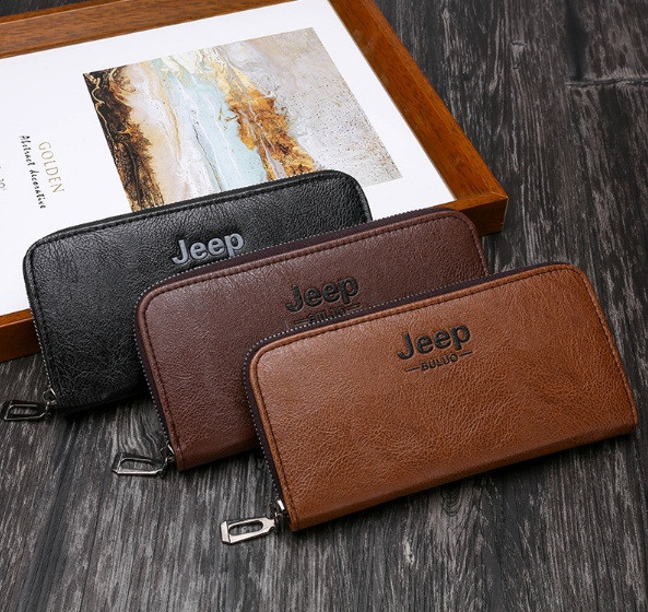 Класичний гаманець-клатч Jeep, портмоне з екошкіри