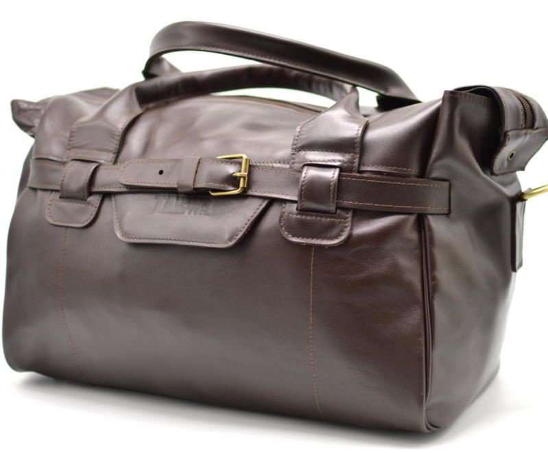 Дорожня шкіряна сумка GC-7079-3md бренду TARWA, коричневого кольору