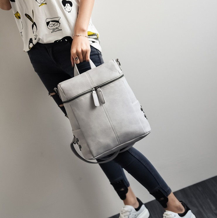 Модна жіноча сумка рюкзак трансформер Сірий