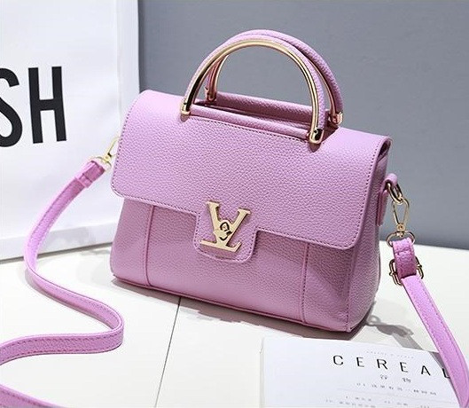 Жіноча міні-сумка клатч в стилі LV, Стильна маленька сумочка для дівчат через плече Луї Вітон Фіолетова