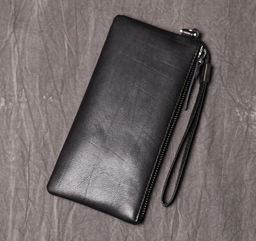 Шкіряний жіночий гаманець клатч з натуральної шкіри класичний