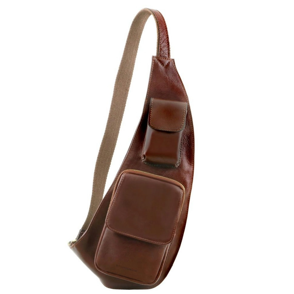 Шкіряний рюкзак для відпочинку через плече Тоскана шкіра TL141352