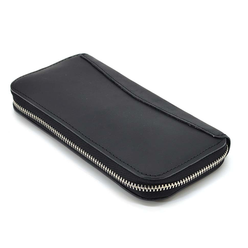 Чоловічий шкіряний гаманець на блискавці TARWA RA-711-3md чорний