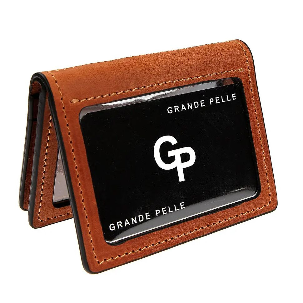 Grande Pelle 221123 коньячний колір обкладинка на права, тих паспорт, посвідчення