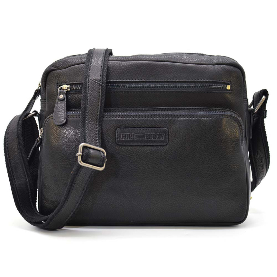 Багатофункціональна сумка крос-боді, колір чорний, HILL BURRY HB3162