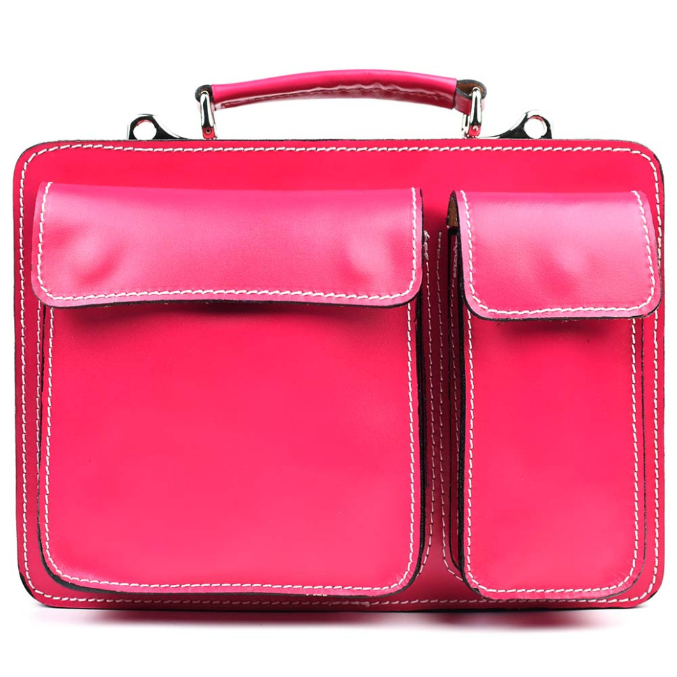 Жіночий портфель шкіряний Firenze FR7007M рожевий