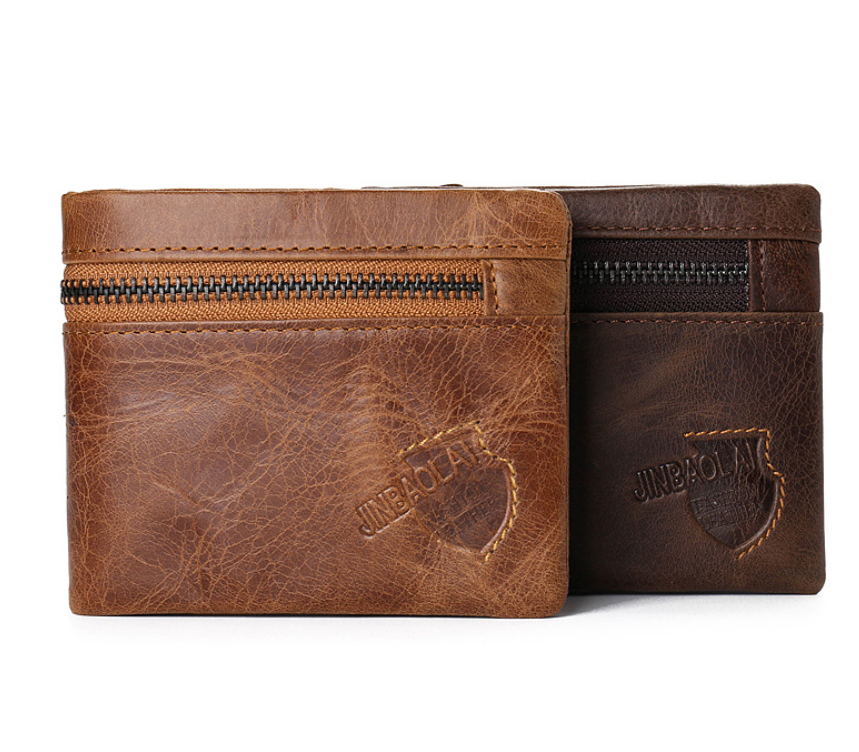 Чоловічий класичний гаманець портмоне натуральна шкіра, коричневий гаманець для чоловіків зі шкіри
