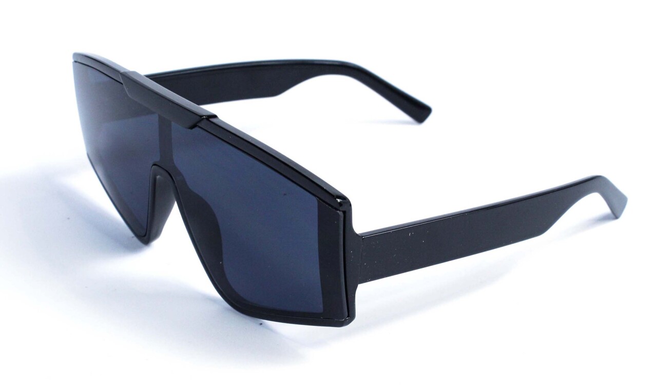 Великі окуляри від сонця чорного кольору Модель 9143-bl
