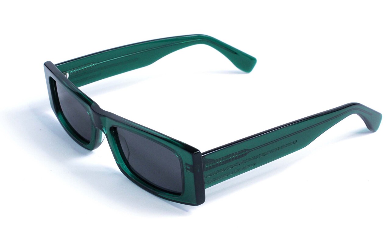 Модні окуляри сонцезахисні зелені з чорною лінзою Модель 2845-gr