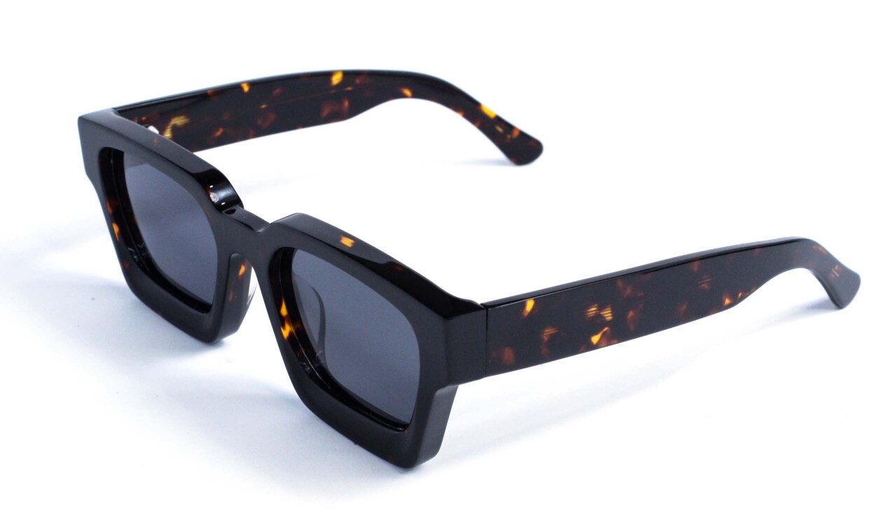 Квадратні окуляри сонцезахисні леопардові з чорною лінзою Модель 1439-c2