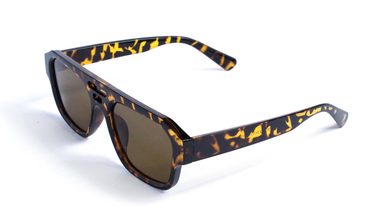 Модні окуляри від сонця леопардові з чорною лінзою Модель 3721-c2