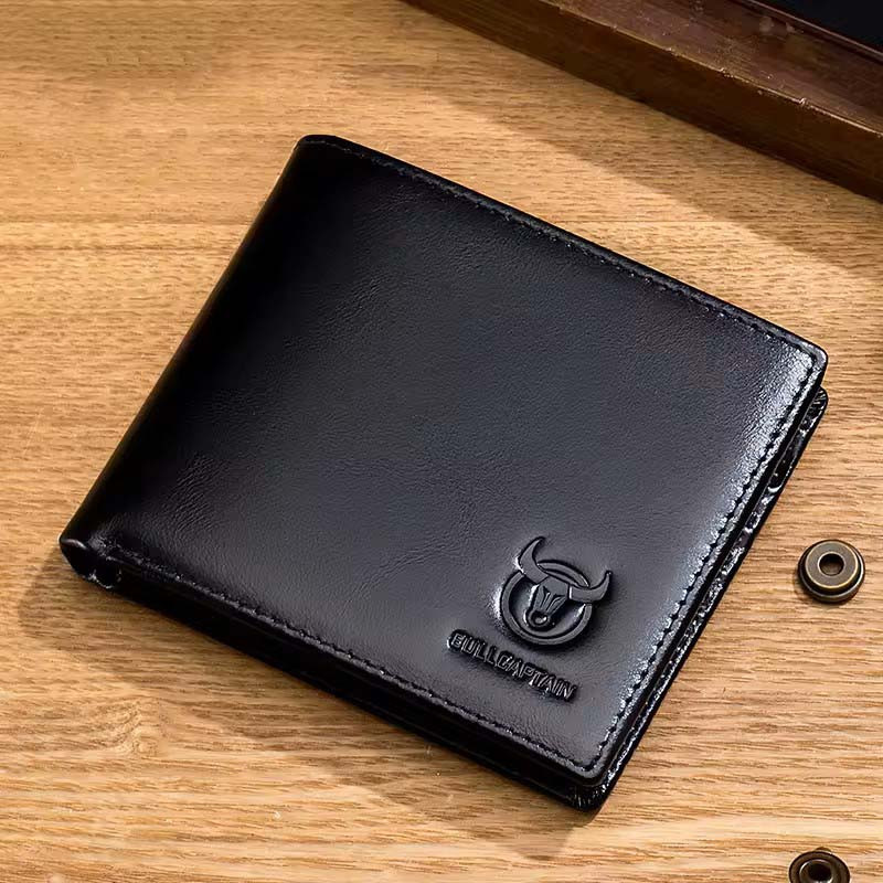 Чоловічий шкіряний гаманець біфолд TB005A Bull чорний