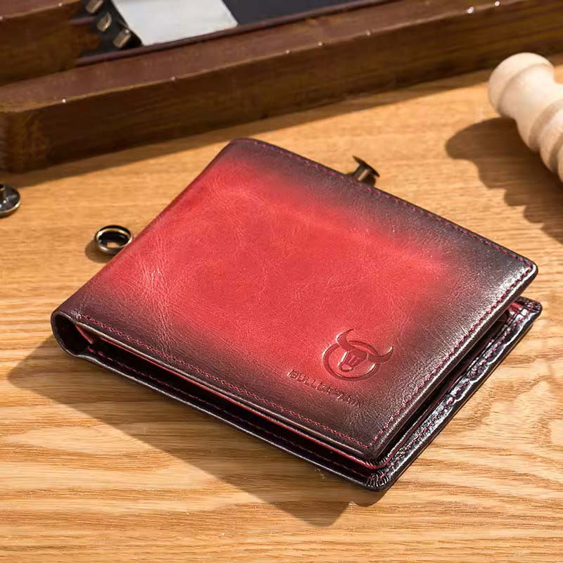 Чоловічий шкіряний гаманець біфолд TB005R червоний