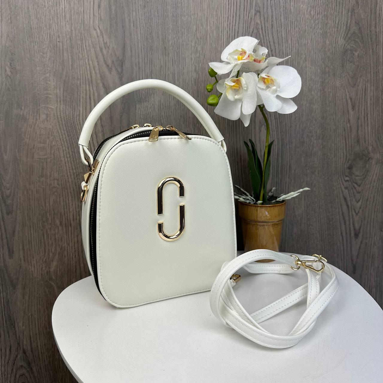 Жіноча міні-сумка прогулянкова, модна сумочка для дівчат Біла