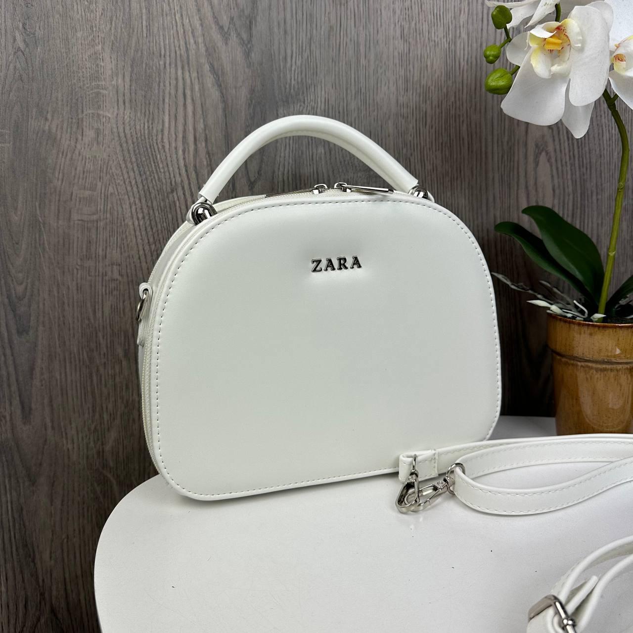 Модна жіноча міні сумочка клатч у стилі Зара, маленька сумка Zara Біла
