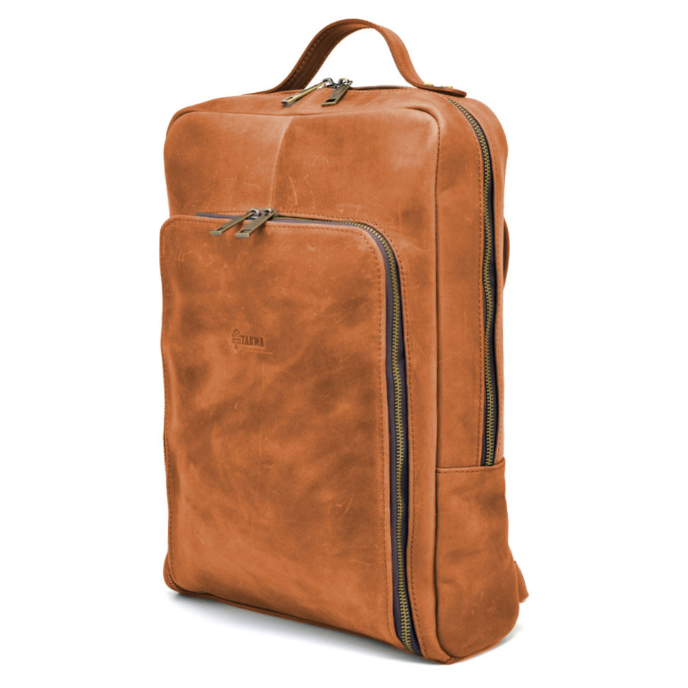 Рюкзак для ноутбука 15" дюймів RB-1240-4lx в коньячній шкірі крейзі хорс