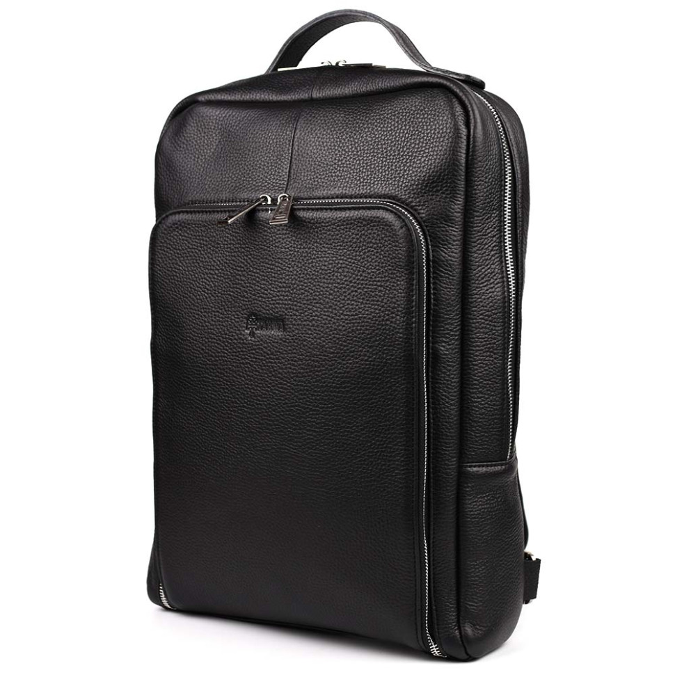 Шкіряний рюкзак для ноутбука 15" дюймів FA-1240-4lx у чорному флотарі