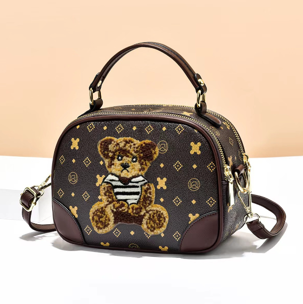 Дитяча міні сумочка з ведмедиком, маленька сумка для дівчаток з ведмедем на плече