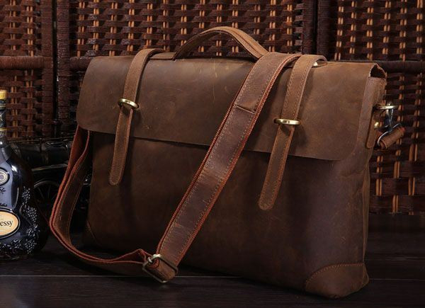 Чоловік шкіряний портфель, сумка, ретро-стиль 7082R кінська шкіра