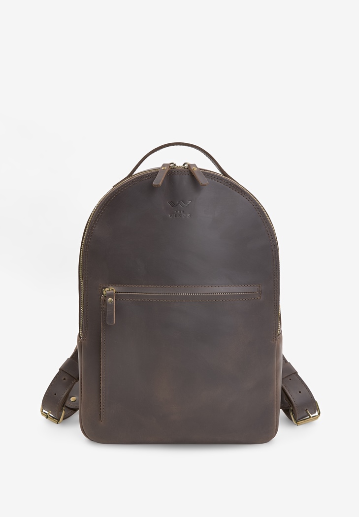 Шкіряний рюкзак Groove M темно-коричневий vintage.