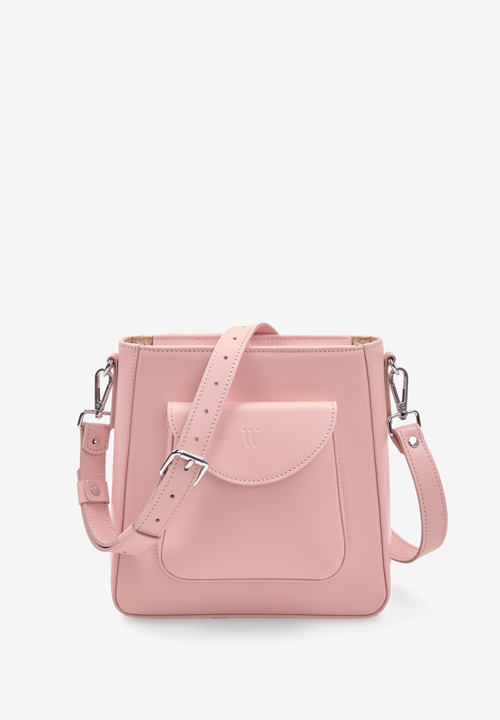 Жіноча шкіряна сумка Stella рожева