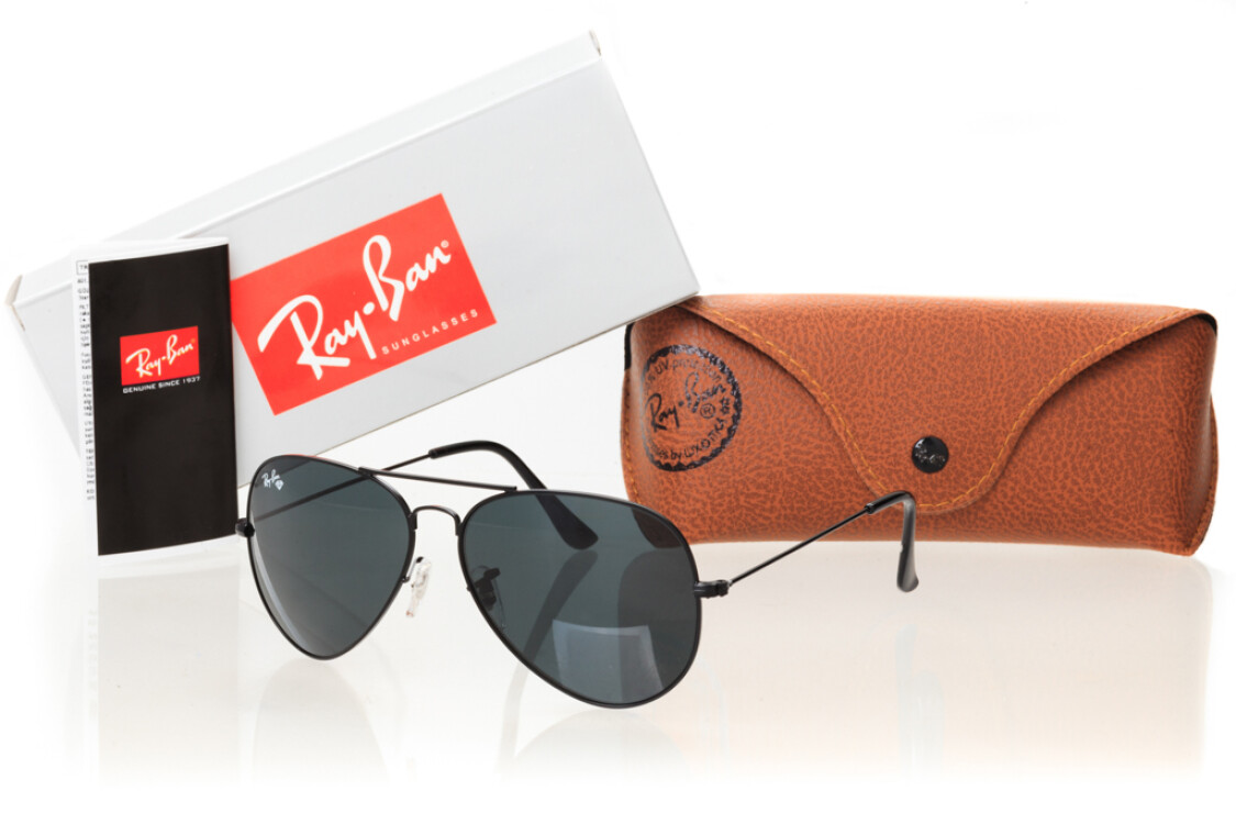 Окуляри Ray Ban Авіатори (краплі) Модель 3026D-bl-bl