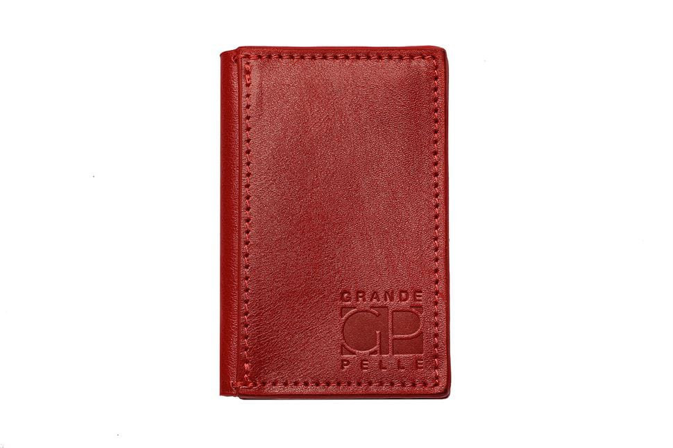 CardCase cartolina, глянець, червоний Grande Pelle 303660