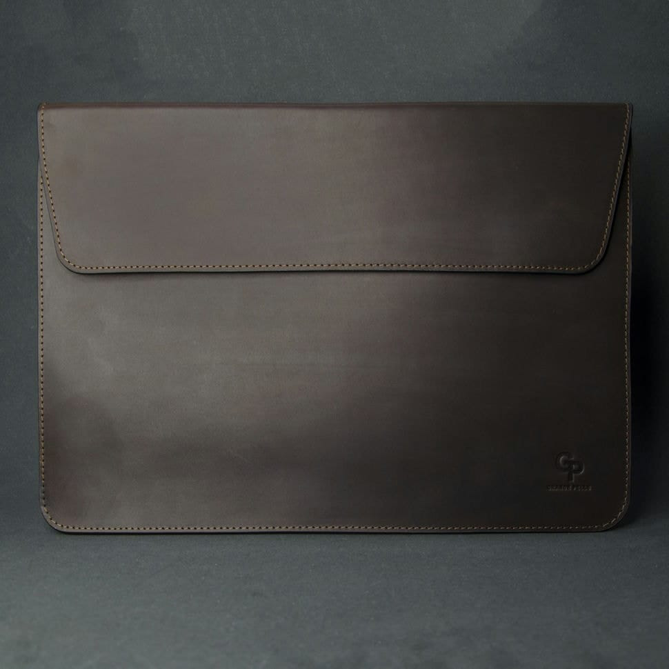 Шкіряний чохол для MacBook 13", шкіра Crazy Horse шоколад