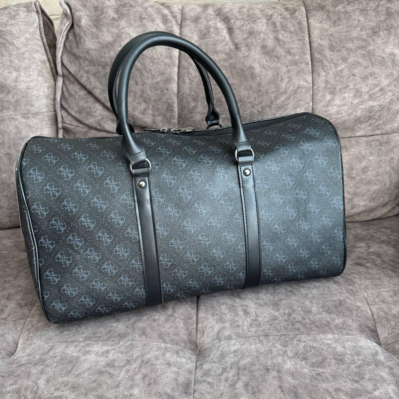Велика сумка стиль Guess, сумка для залу, на тренерування Гесс Чорний