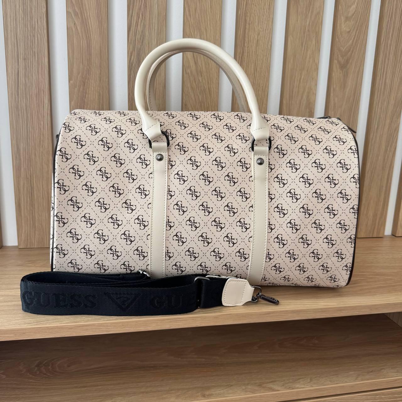 Велика жіноча сумка стиль Guess чорна, міська сумочка для залу фітнесу, дорожня