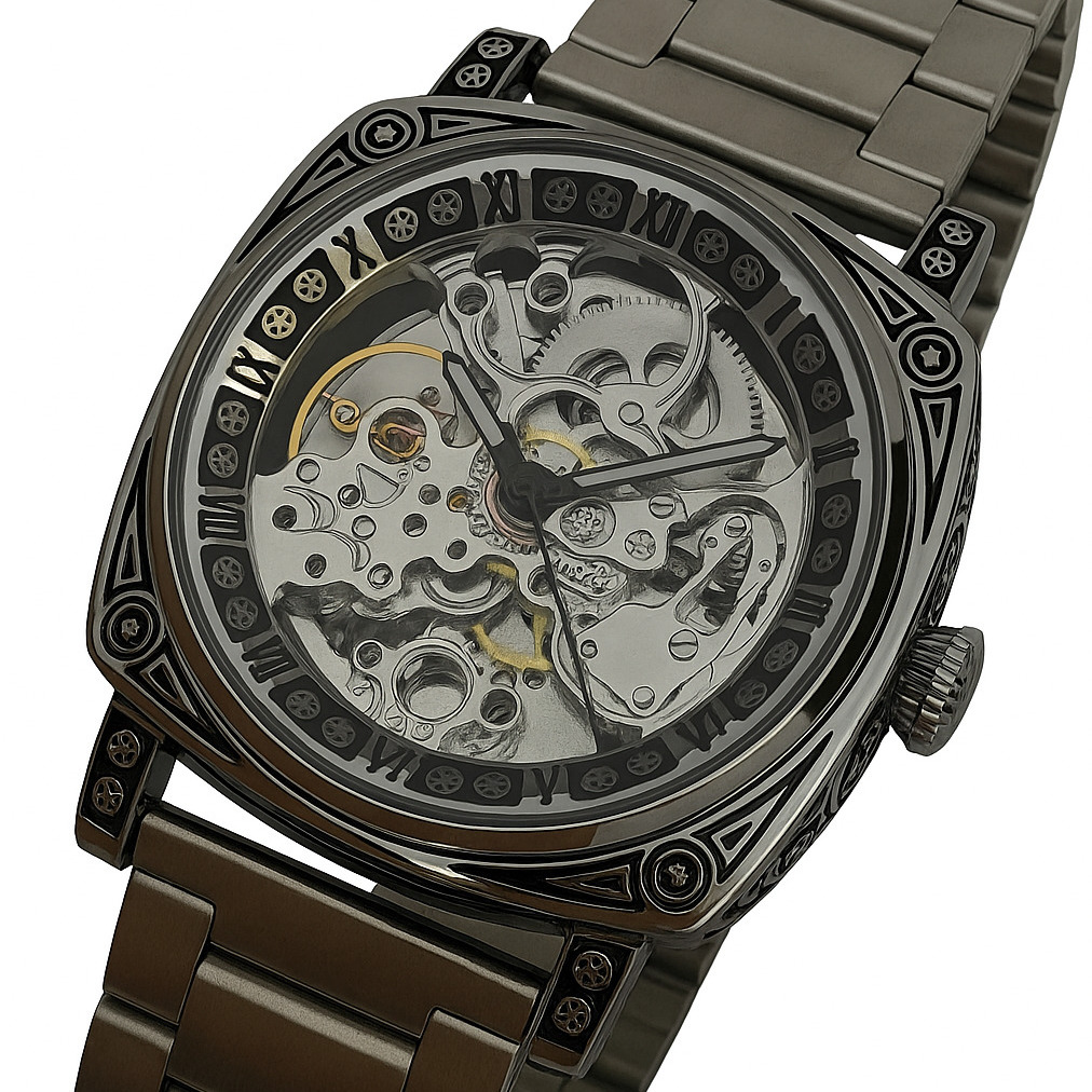 Годинник чоловічий WishDoIt Baron Steel, 2 ремінці