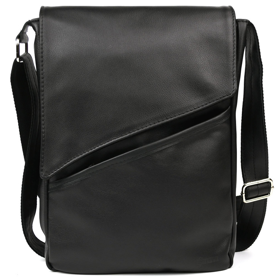 Чоловіча шкіряна сумка А4 через плече GA-1502-3md TARWA косий клапан
