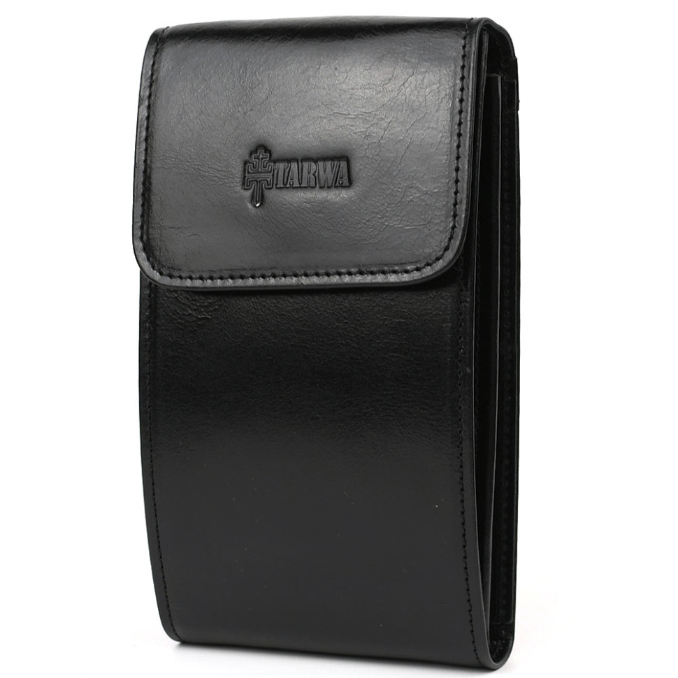 Шкіряна сумка-чохол для телефону панч GAlc-2122-4lx чорний глянець