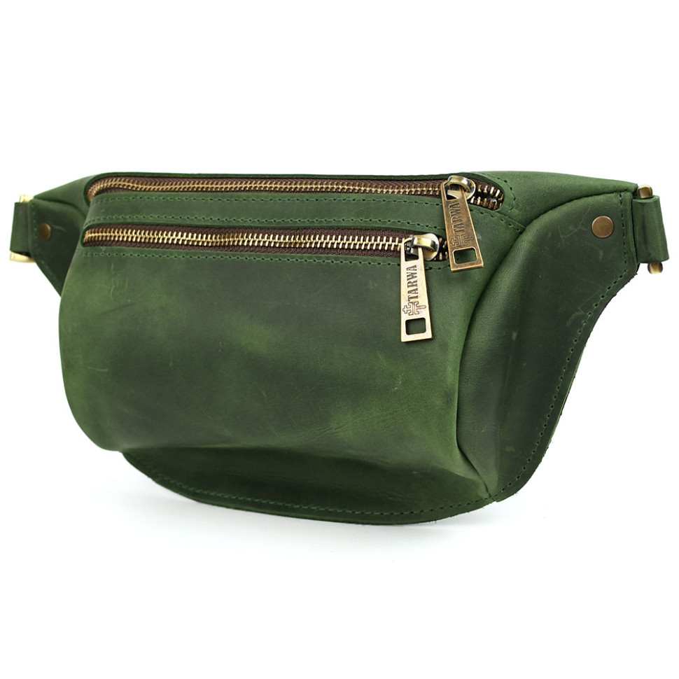 Напоясна сумка бананка в розмірі TARWA RE-3105-3lx зелена 3 відділення