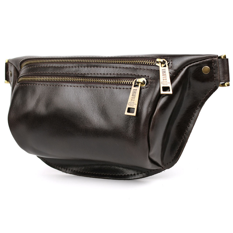 Напоясна сумка бананка в розмірі TARWA GX-3105-2lx 2 відділення шоколад