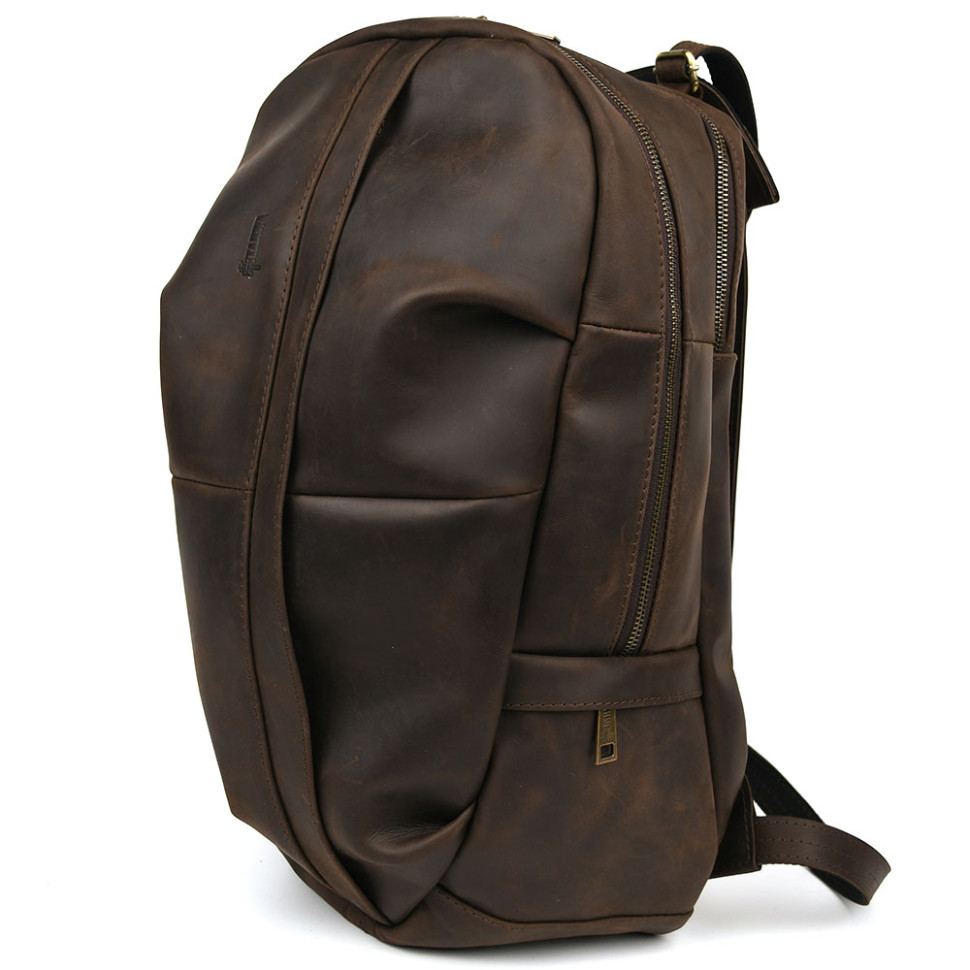Чоловічий шкіряний рюкзак коричневий крейзі хорс RC-7340-3md TARWA