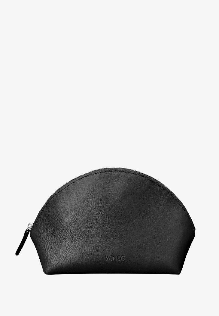 Жіноча шкіряна косметичка 8.0 Чорна